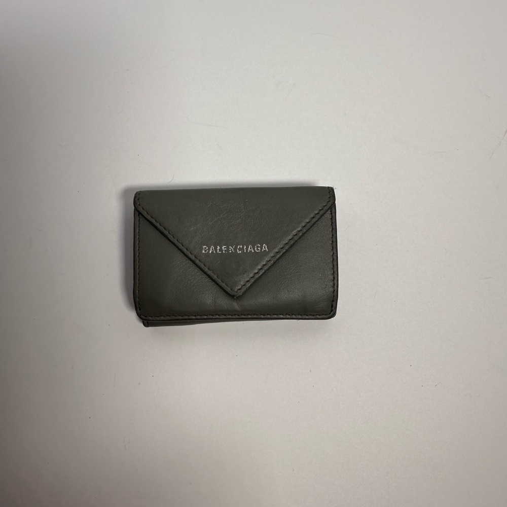 Balenciaga Gray Leather Wallet